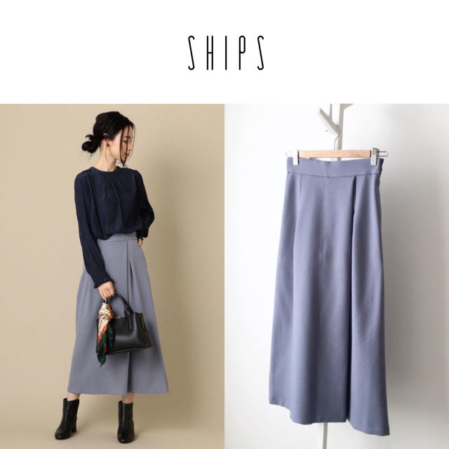 18AW 美品 SHIPS ラップワイドパンツ