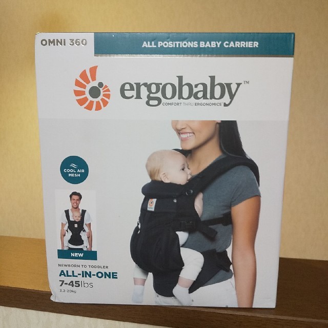 Ergobaby(エルゴベビー)のエルゴベビー オムニ 360 クールエア オニキスブラック キッズ/ベビー/マタニティの外出/移動用品(抱っこひも/おんぶひも)の商品写真