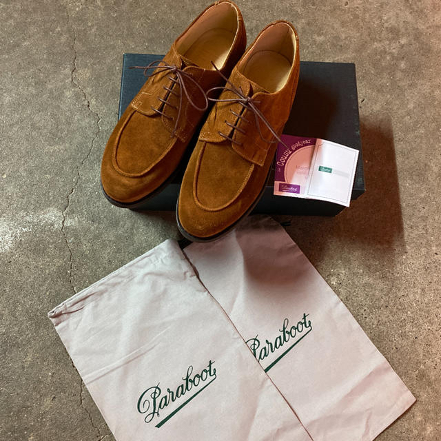 Paraboot - パラブーツ シャンボード スエード マロン 8.5 ドレス 試着