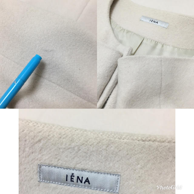 IENA(イエナ)のイエナ ノーカラーコート アンゴラビーバーノーカラーコート レディースのジャケット/アウター(ロングコート)の商品写真
