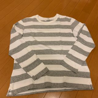 ユニクロ(UNIQLO)の太ボーダーロングTシャツ(Tシャツ/カットソー(七分/長袖))