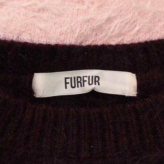 fur fur(ファーファー)の環様用FURFUR ピンク×エンジ大きめニット送料込み レディースのトップス(ニット/セーター)の商品写真