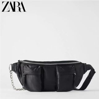 ザラ(ZARA)のzara サテンクロスボディベルトバッグ(ボディバッグ/ウエストポーチ)