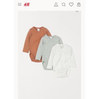 エイチアンドエム(H&M)のエイチアンドエム コットンボディスーツ3枚セット(肌着/下着)