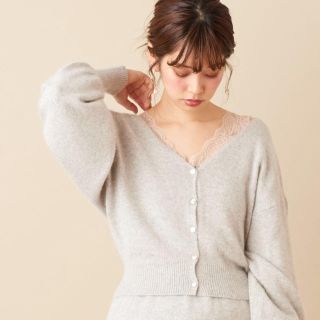 ナチュラルクチュール(natural couture)のnatural couture今期新作2019AWフォックスアンゴラカーディガン(カーディガン)