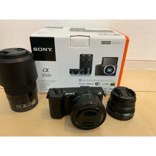 ソニー(SONY)のα5100 ダブルズームレンズキット　おまけ付き　APS-C(ミラーレス一眼)