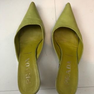 プラダ(PRADA)のPRADA グリーンミュール(ミュール)