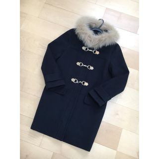 ミッシュマッシュ(MISCH MASCH)のミッシュマッシュ♡フード付き♡ロングビットコート♡ダッフルコート♡ネイビー(ロングコート)