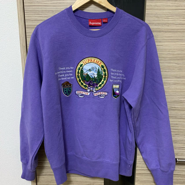 supreme mountain crewneck マウンテン　紫　2019fw