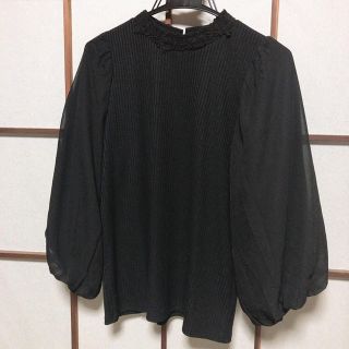 アベイル(Avail)の黒トップス(カットソー(長袖/七分))