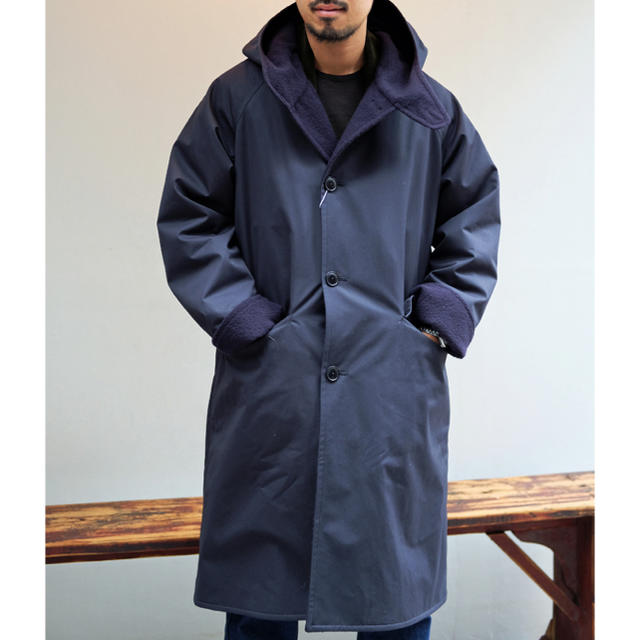COMOLI コモリ HOODED COAT フーデッドコート ネイビー 1 | www