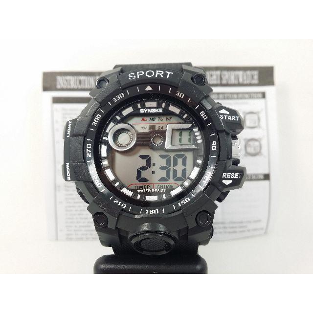 30m防水防塵 ブラック デジタル腕時計の通販