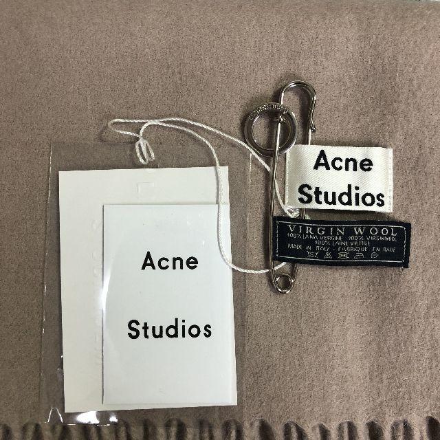Acne Studiosプレゼントマフラーメランジキャメル男女兼用 正規品バージンウール100%付属品