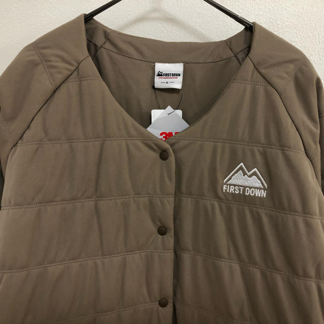 THE NORTH FACE(ザノースフェイス)の◆ FIRST DOWN ファーストダウン ノーカラー キルト ジャケット XL レディースのジャケット/アウター(ノーカラージャケット)の商品写真