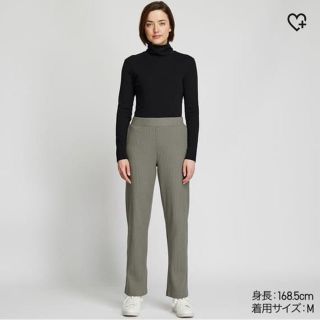 ユニクロ(UNIQLO)のワイドリブスリットストレートパンツ(カジュアルパンツ)