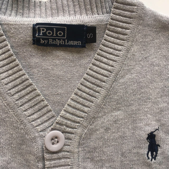 Ralph Lauren(ラルフローレン)のラルフローレン　グレー　カーディガン　ホースマーク　７０ ８０　９０ キッズ/ベビー/マタニティのベビー服(~85cm)(カーディガン/ボレロ)の商品写真