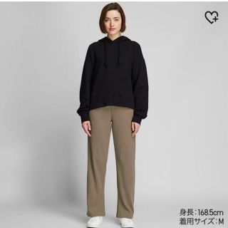 ユニクロ(UNIQLO)のワイドリブスリットストレートパンツ(カジュアルパンツ)