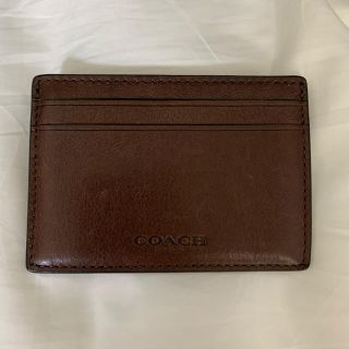 コーチ(COACH)のコーチ　カードケース　名刺入れ　ブラウン(名刺入れ/定期入れ)