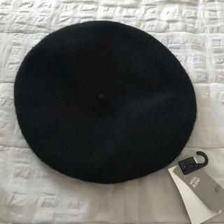 エイチアンドエム(H&M)のH&M ベレー帽 ブラック【未使用】(ハンチング/ベレー帽)