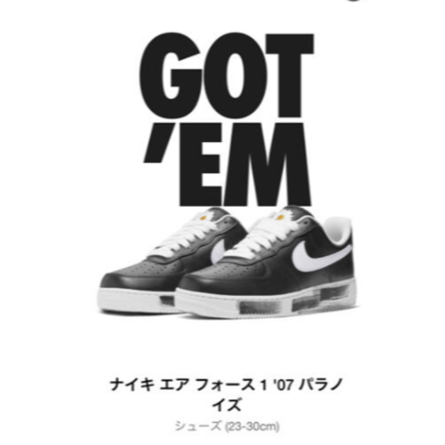 NIKE AIR FORCE 1 PARA-NOISE 27cm SNKRS購入