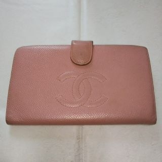 シャネル(CHANEL)のシャネルキャビアスキン折り財布(値下げしました)(財布)