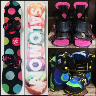 サロモン(SALOMON)の○SALOMON Snowboards…etc♀レディースロッカーボードセット○(ボード)