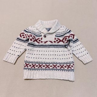 エイチアンドエム(H&M)のH&M ショールカラー プルオーバーニット 6-9months 73㎝(ニット/セーター)