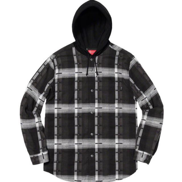 Supreme Hooded Jacquard Flannel Shirt M