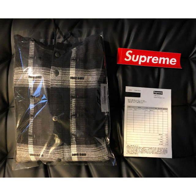 Supreme Hooded Jacquard Flannel Shirt M 2