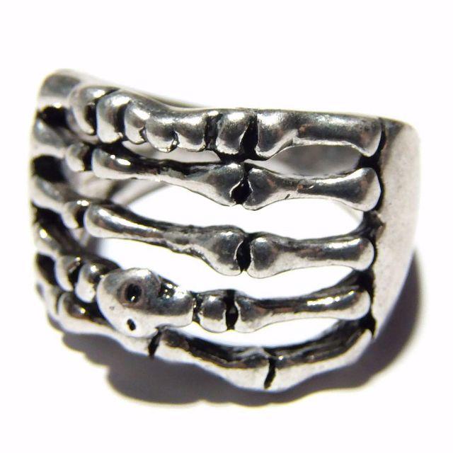 送料無料　スカル　ドクロ　指　骨　ボーン　リング　指輪　22号　メンズ　薬指 メンズのアクセサリー(リング(指輪))の商品写真