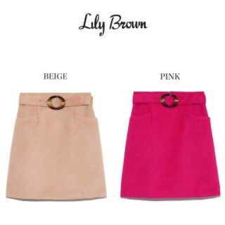 リリーブラウン(Lily Brown)のLily Brown 美品　未使用　レトロ台形ミニスカート(ミニスカート)