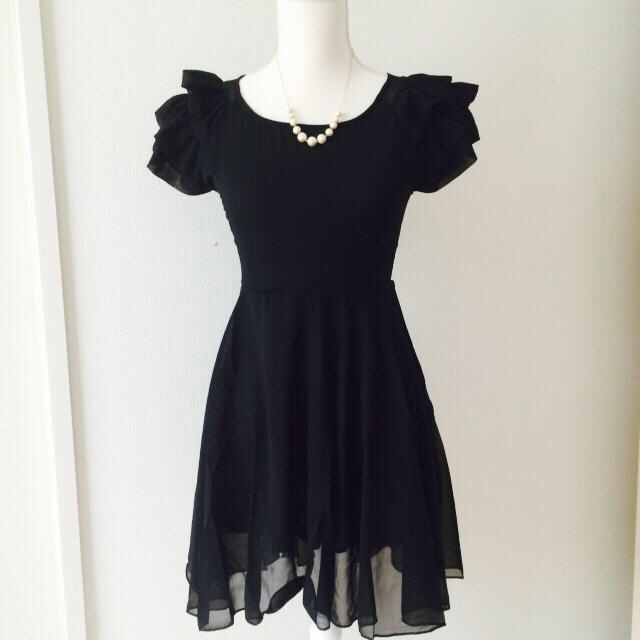 ゆき様専用♡ブラック♡パーティードレス レディースのフォーマル/ドレス(ミディアムドレス)の商品写真