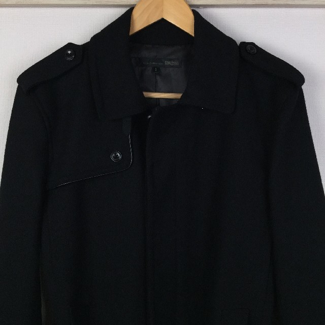 SCHLUSSEL(シュリセル)の美品 シュリセル チェスターコート ブラック サイズ3 メンズのジャケット/アウター(チェスターコート)の商品写真