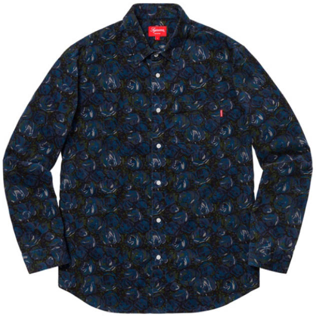 Supreme Roses Corduroy Shirt M