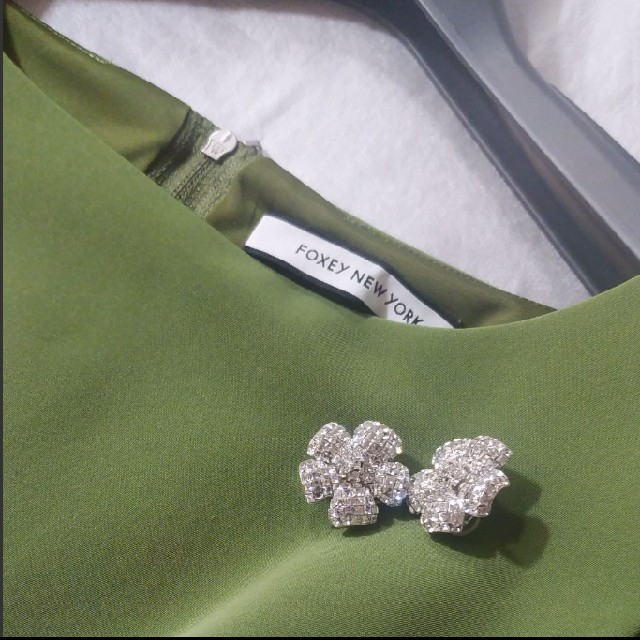 FOXEY NY♡2018極美品 ロングバロン38 グリーンティー♡ルネRene FOXEY NY♡2018極美品 ロングバロン38 グリーンティー♡ルネRene