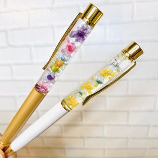 【替芯付き】お花いっぱい♡2本セット　ペア☆ハーバリウムボールペン   (その他)