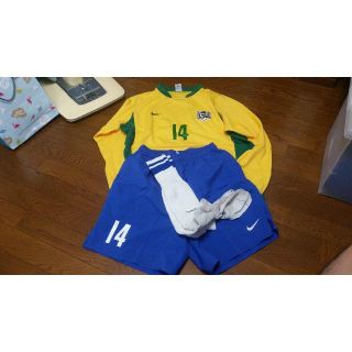NIKE - 帝京高校サッカー部長袖ユニフォーム上下ソックス3点 14番の