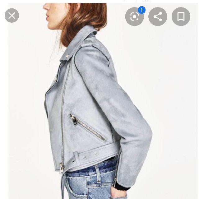 ZARA(ザラ)のZARA スエードライダースジャケット レディースのジャケット/アウター(ライダースジャケット)の商品写真