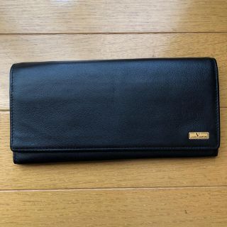 ヴァレンティノ(VALENTINO)の黒レザー調 長財布(メンズ)(長財布)