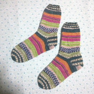 手編みの靴下　010(レッグウェア)