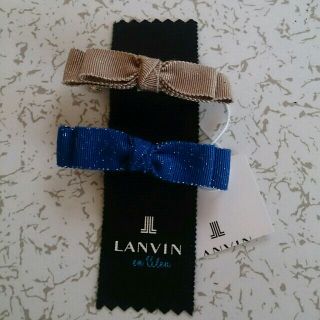 ランバンオンブルー(LANVIN en Bleu)の新品未使用！リボンバレッタ(バレッタ/ヘアクリップ)