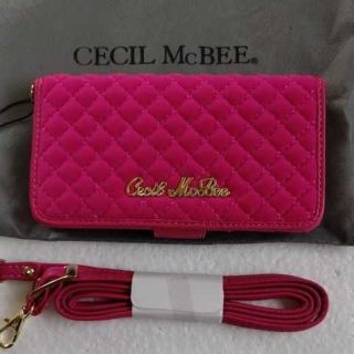 セシルマクビー(CECIL McBEE)のCECIL McBEE★新品★ベロアキルティングiPhoneケース ピンク(iPhoneケース)