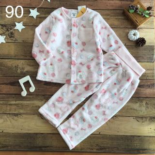 ❤️専用 難あり【90】スイーツ柄 腹巻き付き パジャマ ピンク(パジャマ)