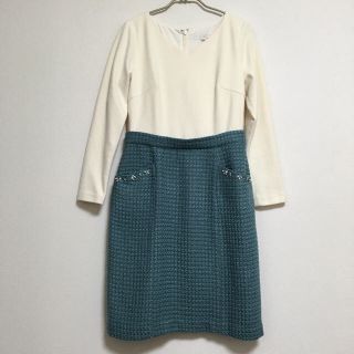 プロポーションボディドレッシング(PROPORTION BODY DRESSING)のカラーロービングピケドッキングワンピース(ひざ丈ワンピース)