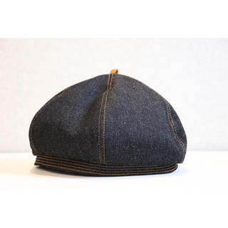 14＋ デニム革チョボベレー帽(ハンチング/ベレー帽)