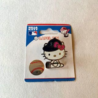サンリオ(サンリオ)のUSA メジャーリーグ ご当地キティ ハローキティ ピンバッジ 海外 野球(バッジ/ピンバッジ)