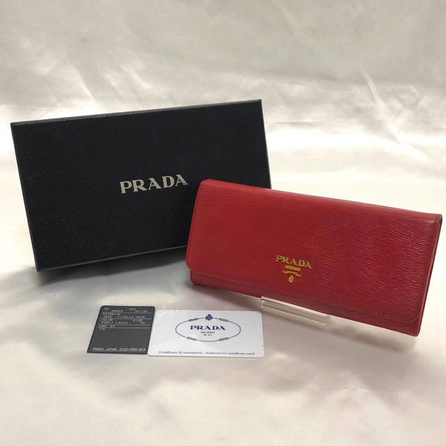 prada 赤長財布 値下げ