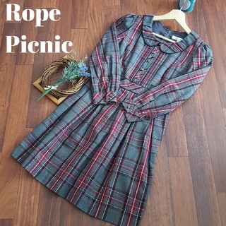 ロペピクニック(Rope' Picnic)のロペピクニック Rope Picnic チェックワンピース チェック プリーツ(ひざ丈ワンピース)