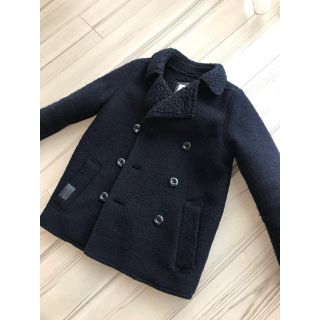 ザラキッズ(ZARA KIDS)のZARA ザラ BOY ❤︎ Pコート ネイビー 紺   130  ボア(コート)