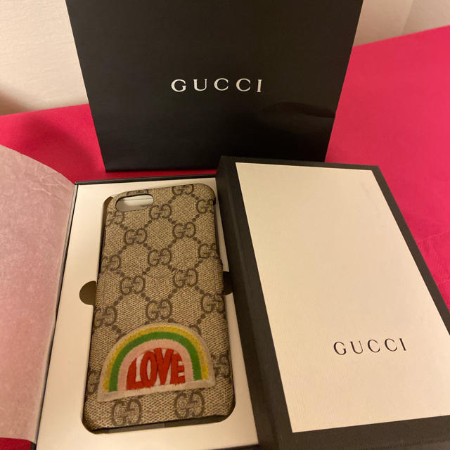 Gucci - 最終価格！iPhone7、8ケース【GUCCI】シリアルナンバー付き正規品の通販